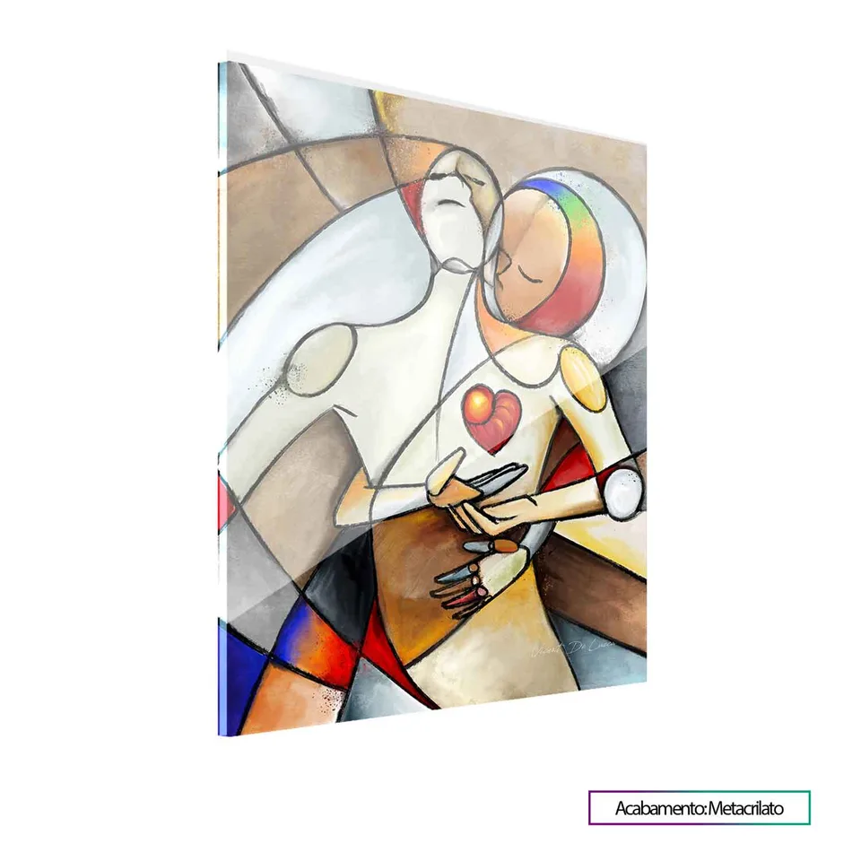 Quadro Encontro de Almas em metacrilato