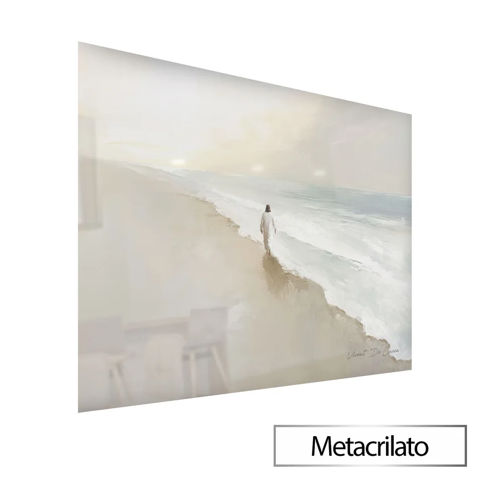 Quadro Jesus Sobre as Águas - Coleção Minimalista com Metacrilato