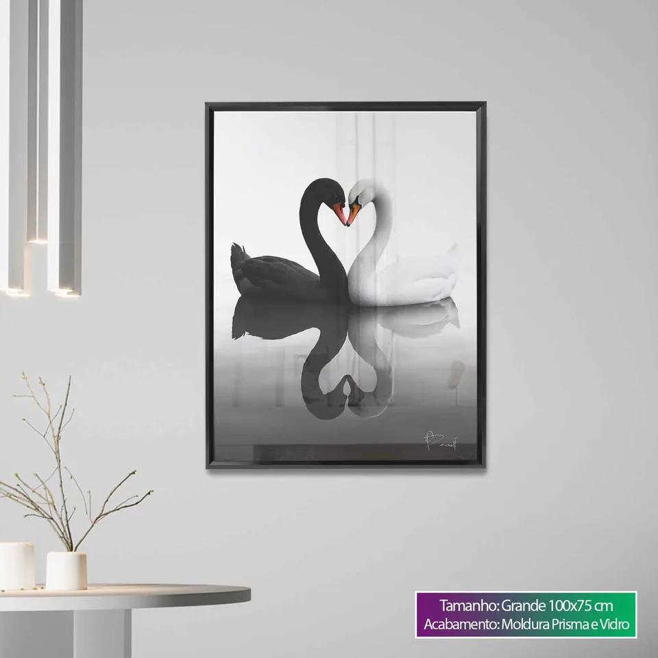 Quadro Cisnes Afetuosos — foto 9
