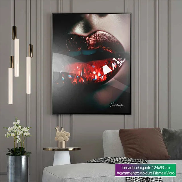 Quadro Boca de Cristal em ambiente claro de atendimento