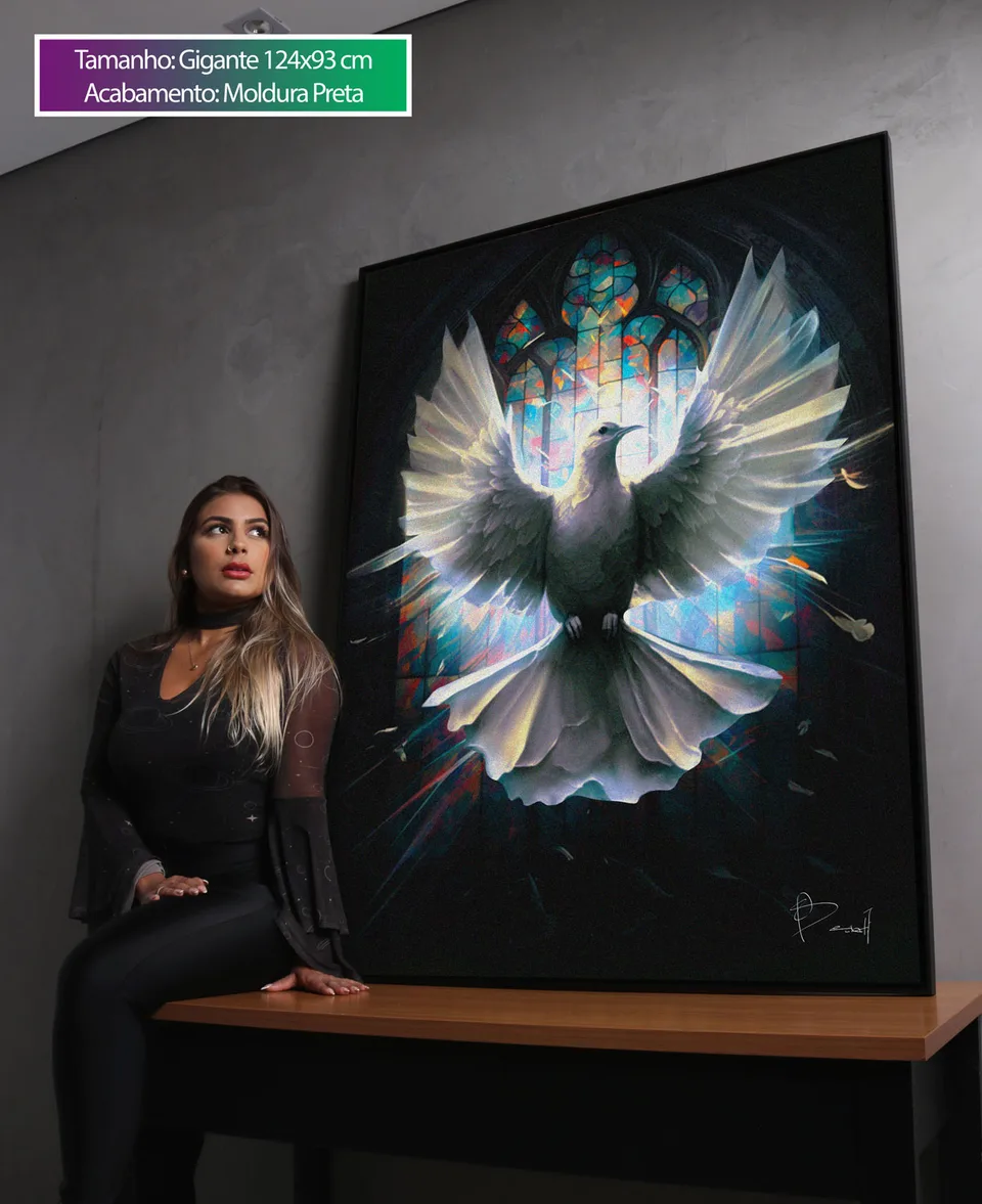 Quadro decorativo Pomba Sagrada