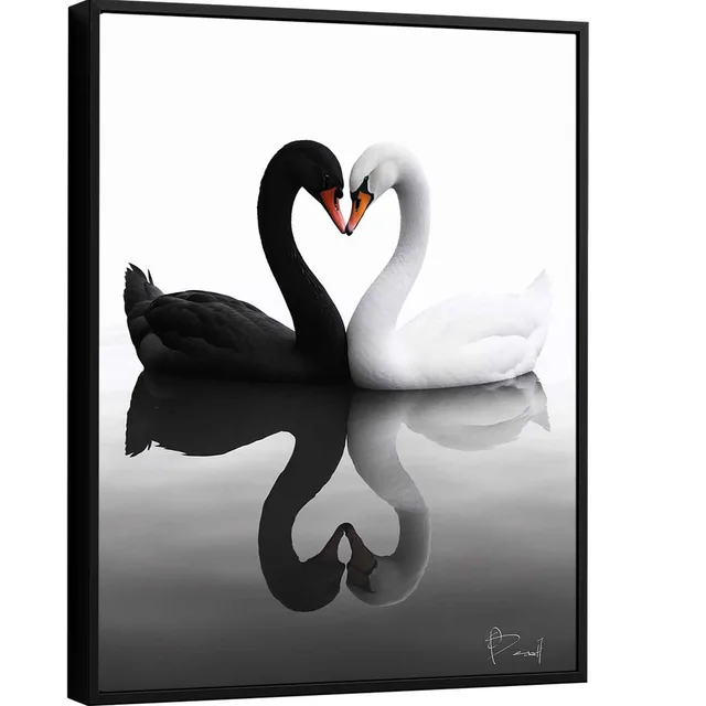 Quadro Cisnes Afetuosos - Quadros Abstratos | QuadrosDecorativos.com