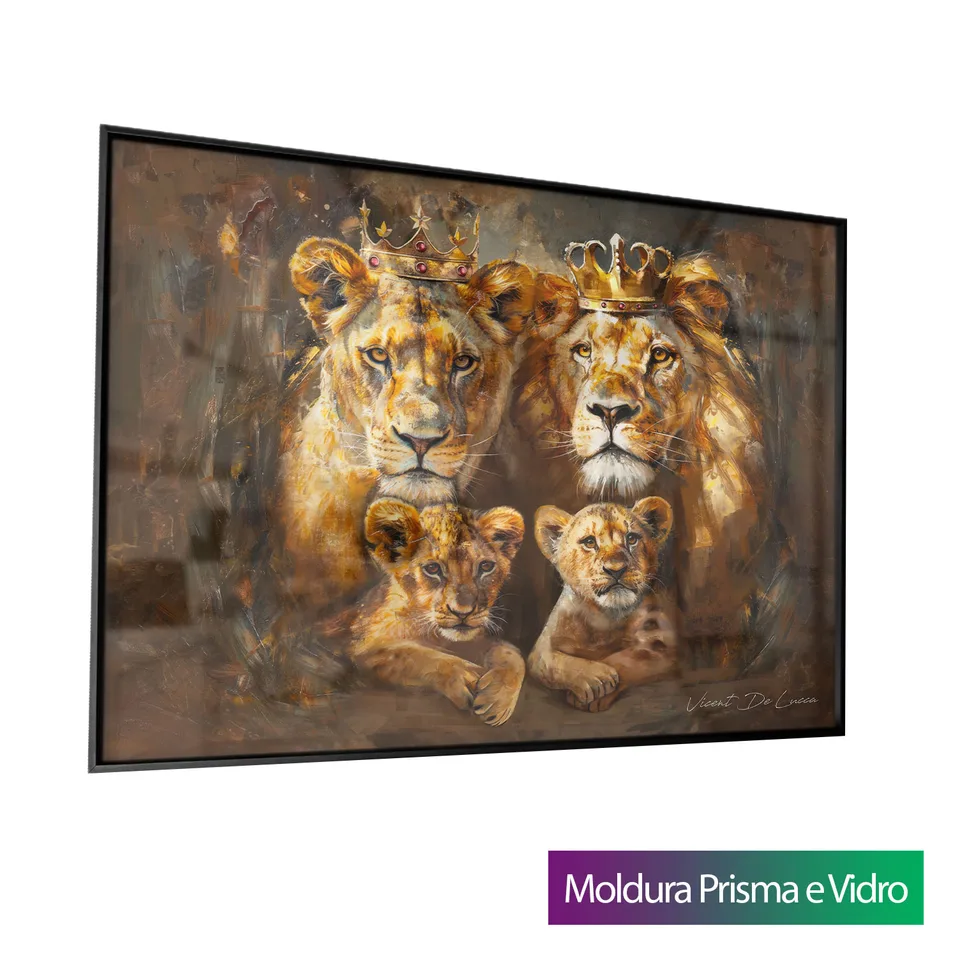 Quadro Família de Leões Imperiais — foto 11