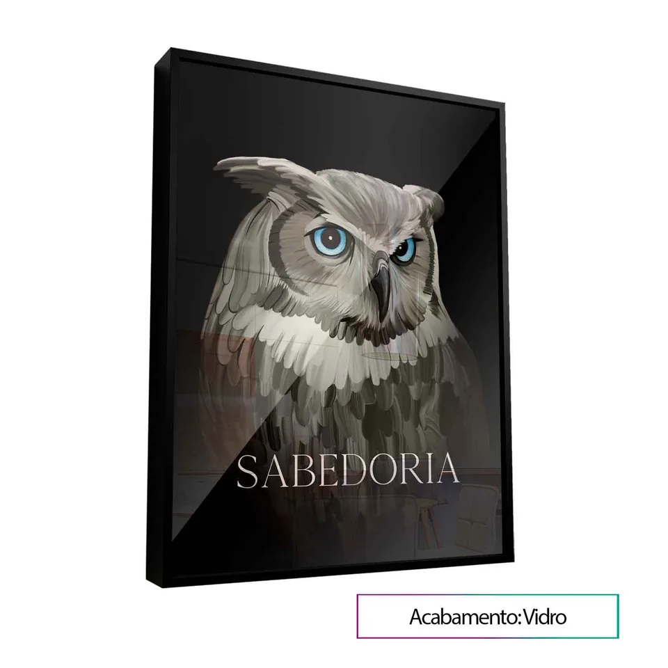8262-Quadro-Coruja-em-Sabedoria-8