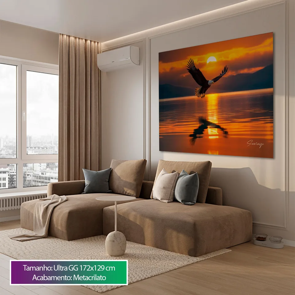 8992 Quadro Águia ao Pôr do Sol (2)