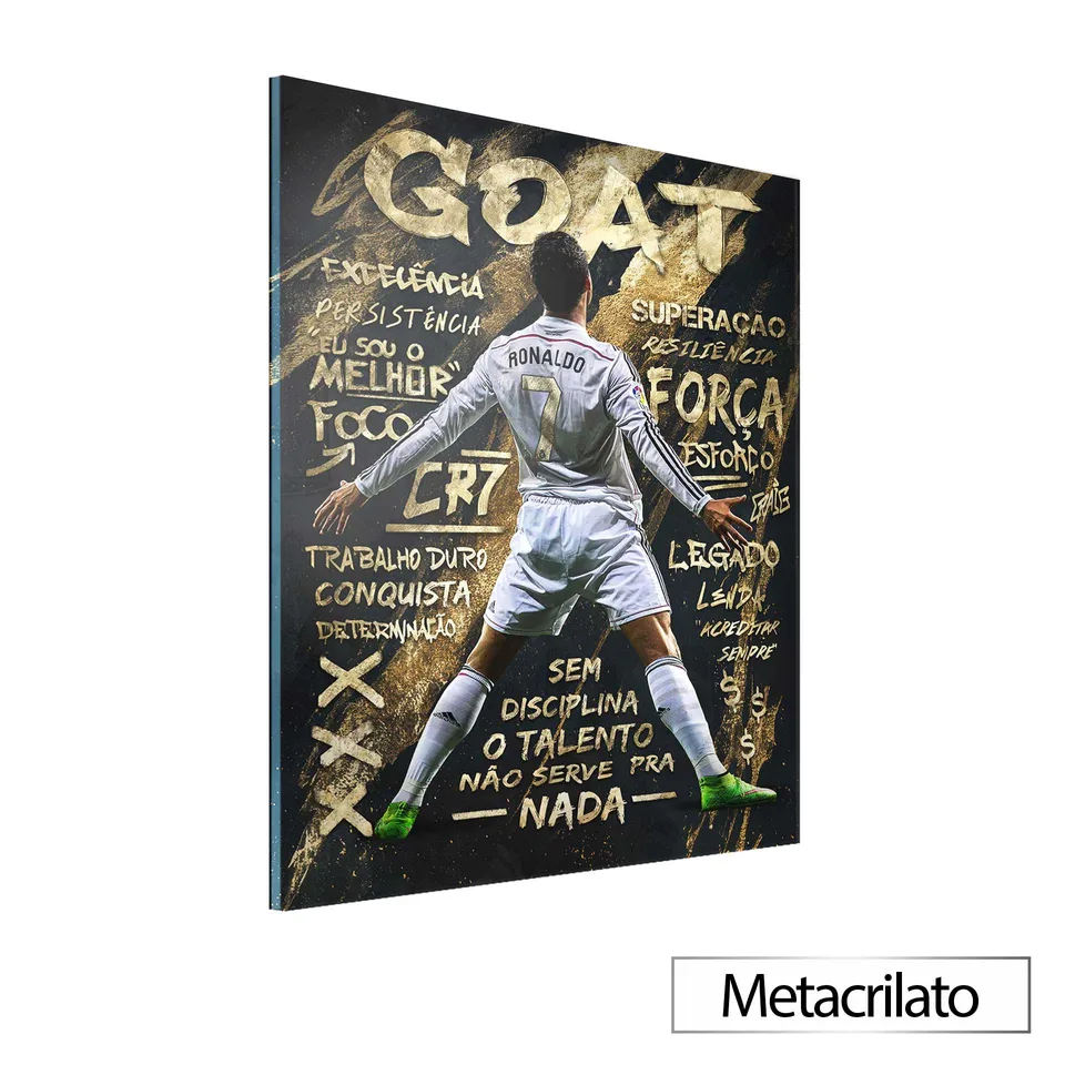 7089 Quadro Cristiano Ronaldo Grafite Dourado (4)
