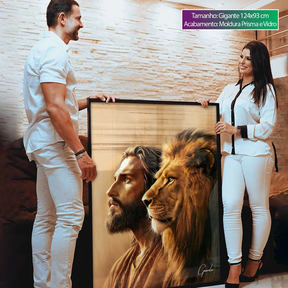 Quadro A Conexão de Cristo e do Leão de Judá, de Gonzalez — foto 3