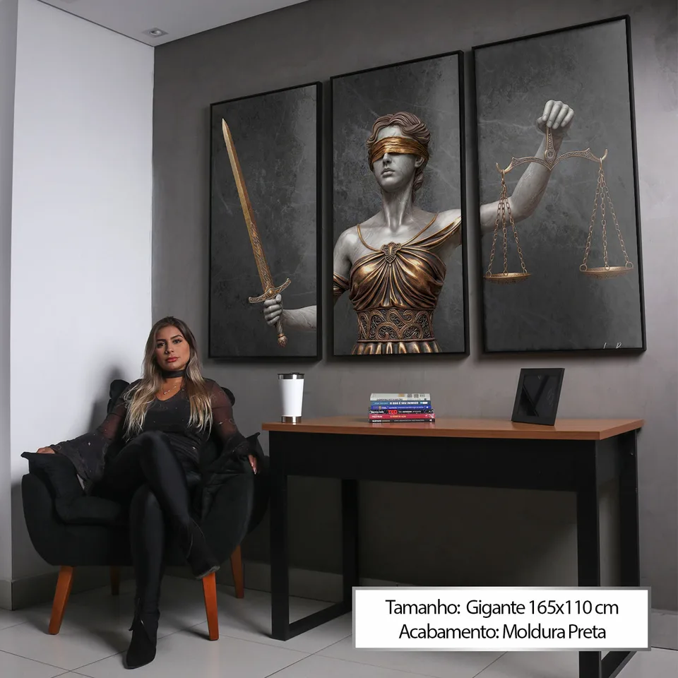 Quadro A Justiça em Bronze, de Le Roux — foto 3