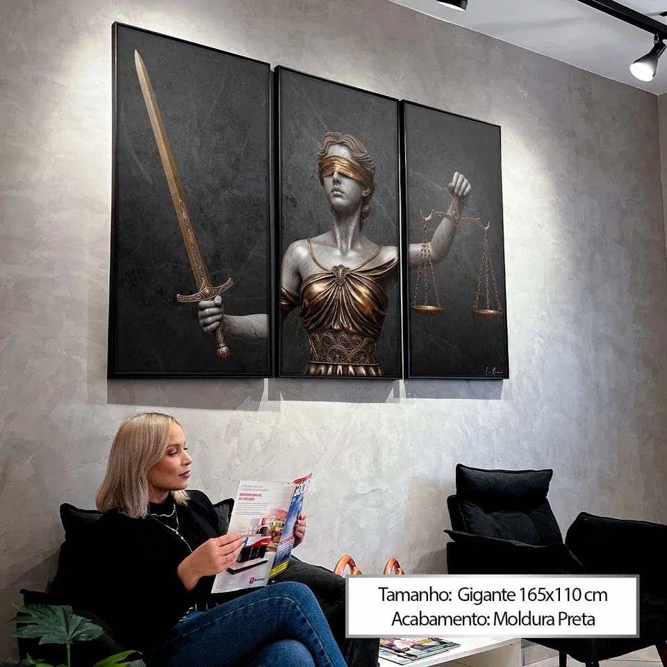 Quadro A Justiça em Bronze, de Le Roux — foto 5