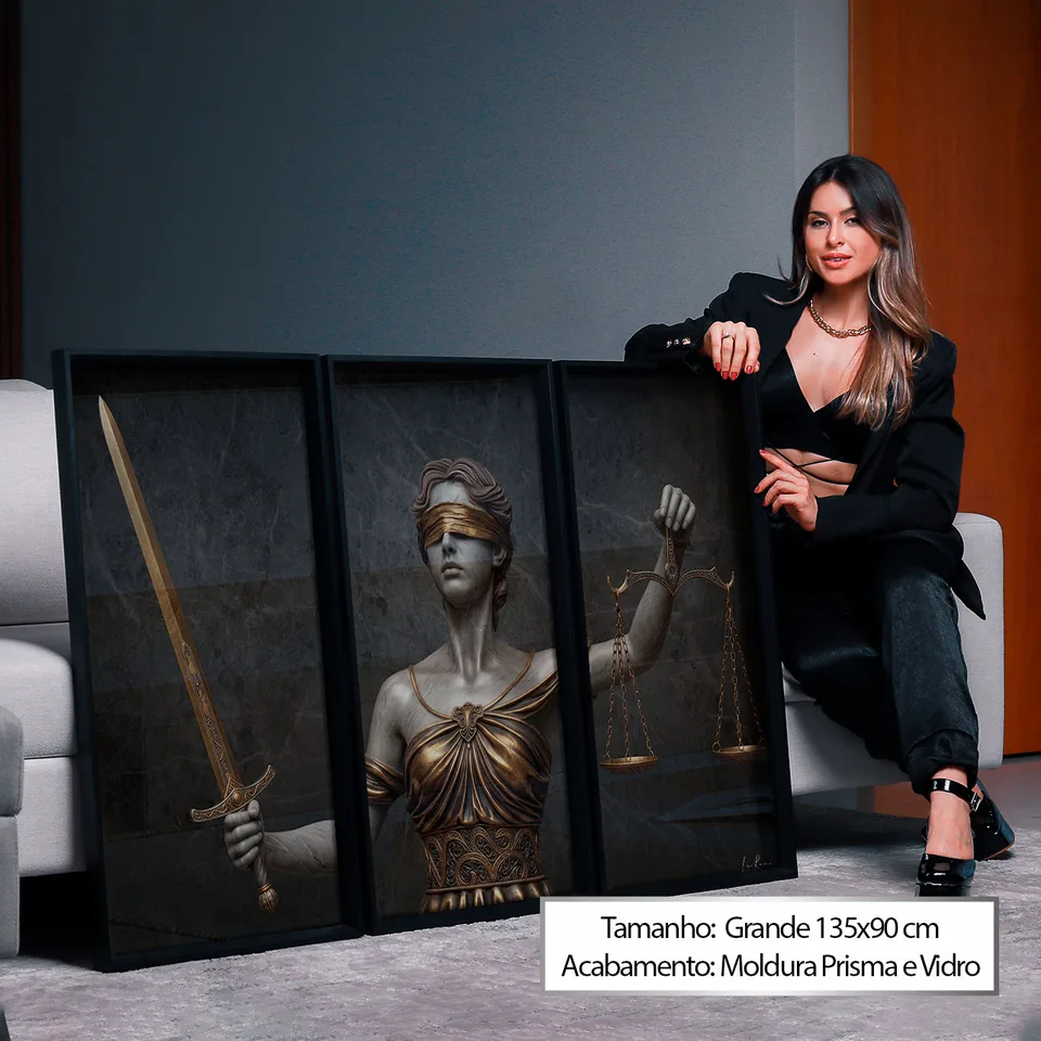 Quadro A Justiça em Bronze, de Le Roux — foto 7