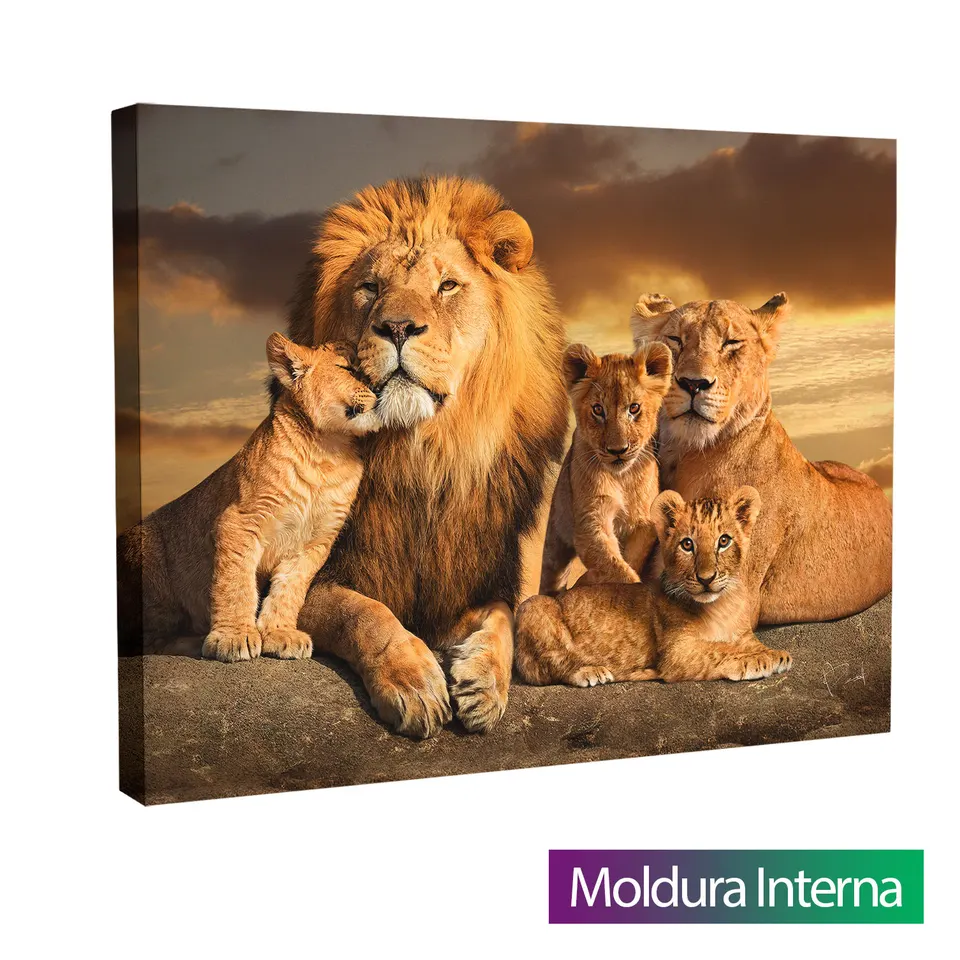 Quadro A Linhagem do Leão com moldura interna