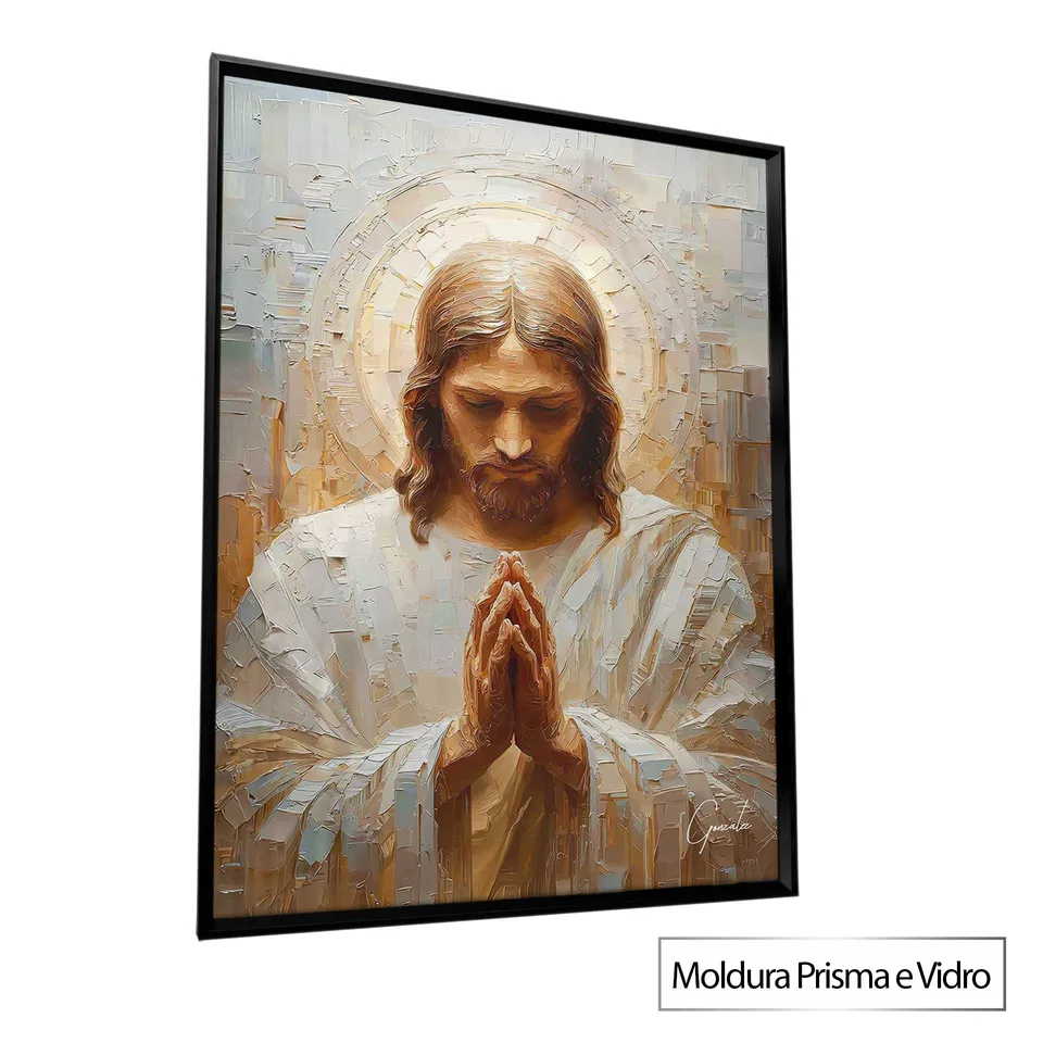 Quadro A Prece de Cristo com moldura Prisma e vidro