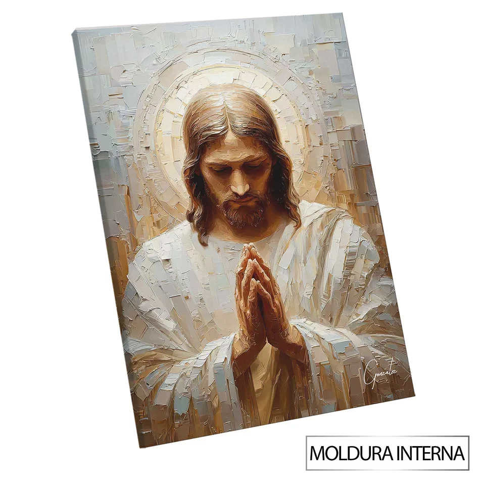 Quadro A Prece de Cristo com moldura interna