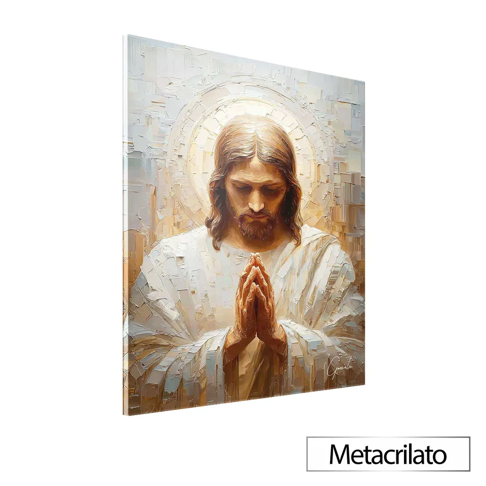 Quadro A Prece de Cristo com acabamento em metacrilato