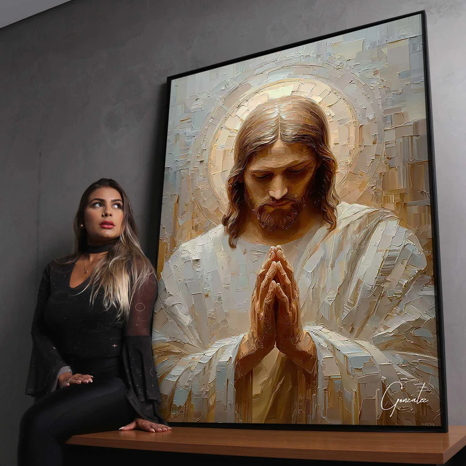 Quadro A Prece de Cristo, de Gonzalez — foto 3