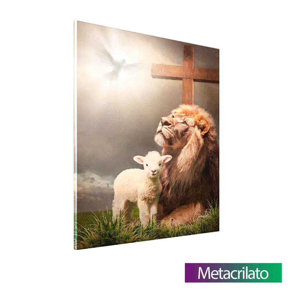 Quadro A Trindade com acabamento em metacrilato