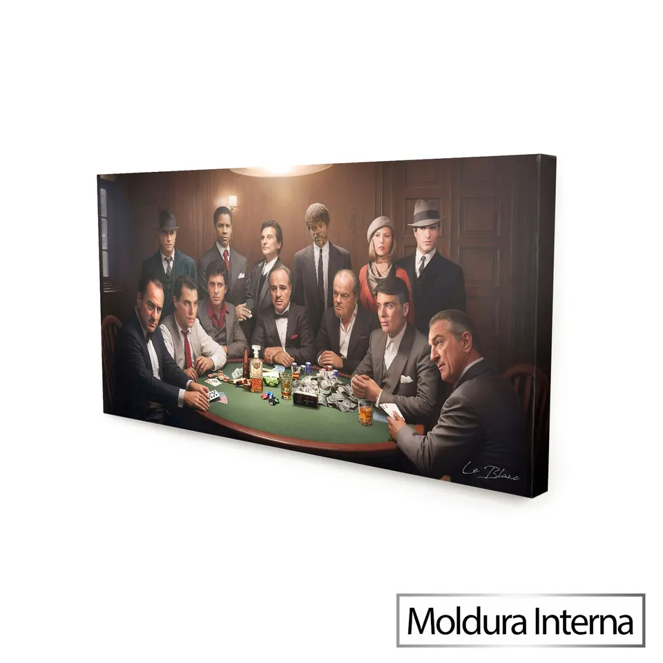 Quadro Clube dos Gangsters — Moldura Interna, Medio 68x34