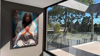 Quadro Jesus Grid Art na casa de Giuseppe