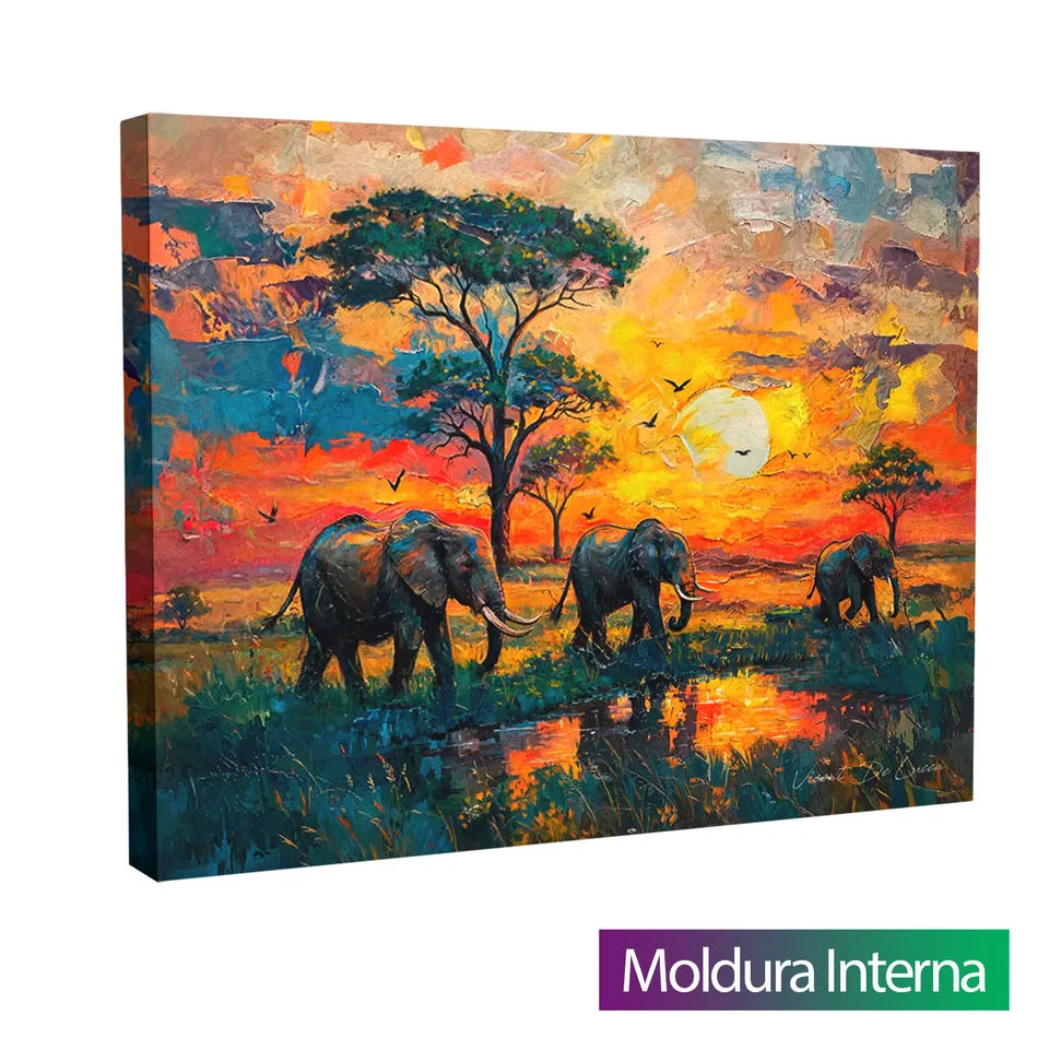 Quadro Safari — Moldura Interna, Médio 64x48