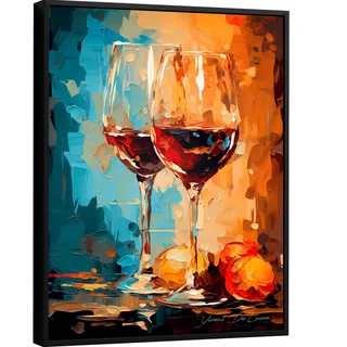 Quadro Belas Taças de Vinho - Quadros para Quarto de Casal | QuadrosDecorativos.com
