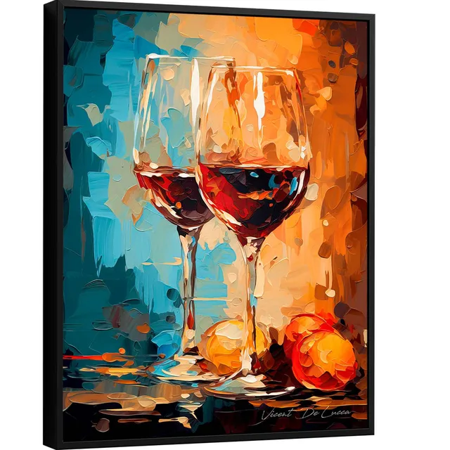 Quadro Belas Taças de Vinho - Quadros para Quarto de Casal | QuadrosDecorativos.com