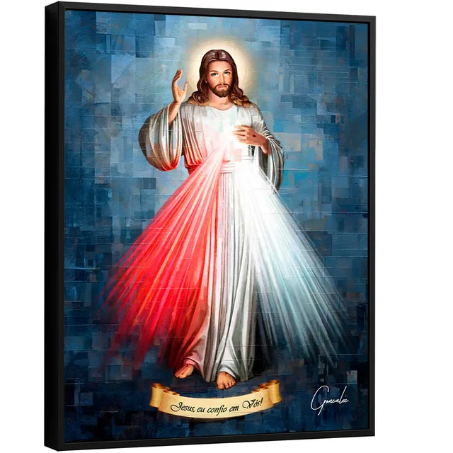 Quadro Jesus Misericordioso Grid Art - Quadros para Quarto | QuadrosDecorativos.com