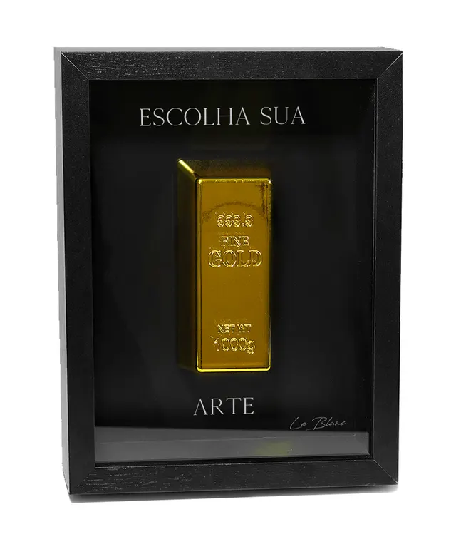 The Golden Bar Personalizado - 3D Masterpiece | QuadrosDecorativos.com