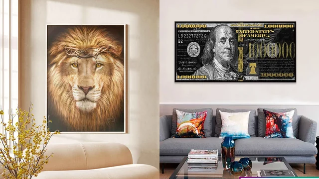 Tamanho de quadro para sala: a tabela de medidas e a regra do sofá