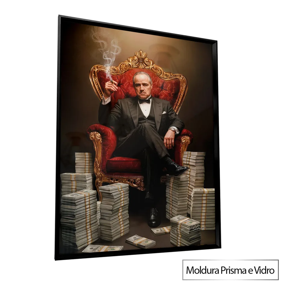 Quadro Poderoso Chefão no Trono do Poder