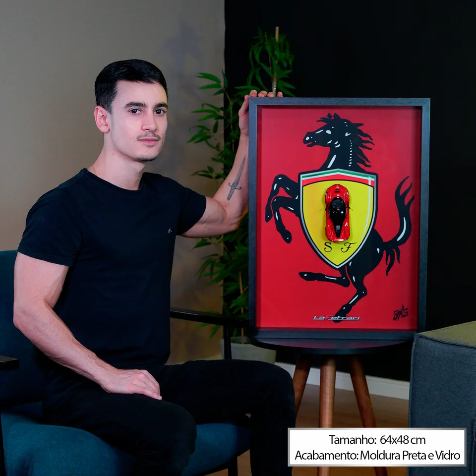 Ferrari LaFerrari Big - Prestigie Series em cenário com modelo masculino