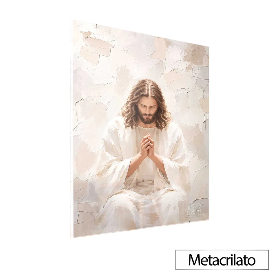 Quadro A Oração de Jesus - Coleção Cream Art — foto 11