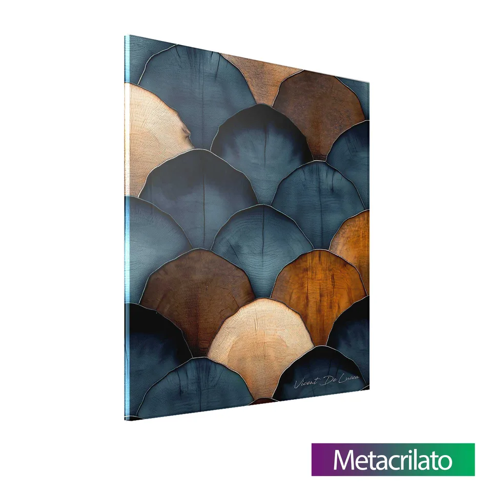 7023 Quadro Abstrato Escamas Amadeiradas (2)