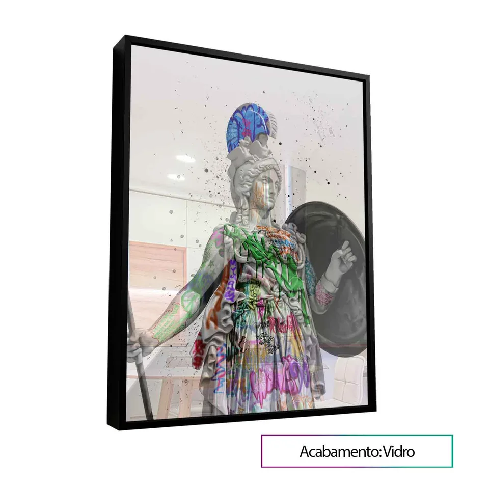 Quadros decorativos Deusa Athena Grafite CRAIG
