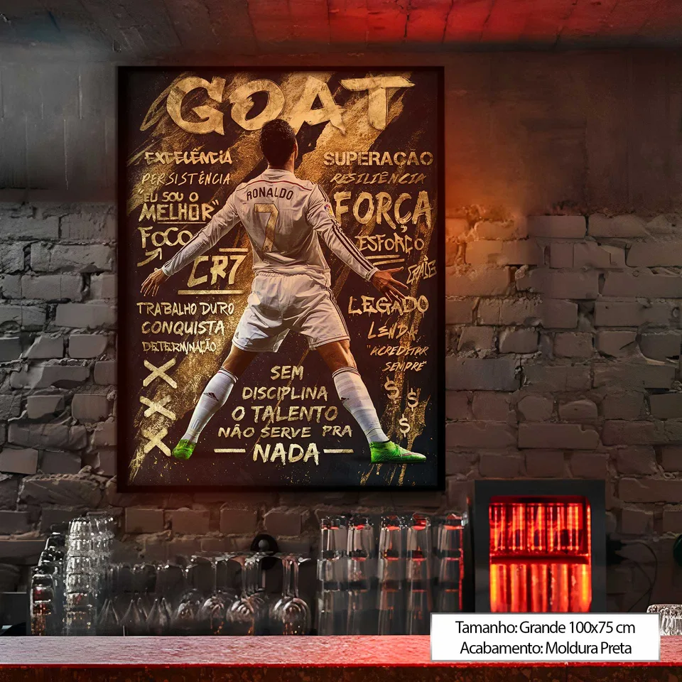 7089 Quadro Cristiano Ronaldo Grafite Dourado (26)