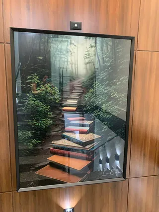 Quadro O Caminho do Conhecimento na casa de Luciana