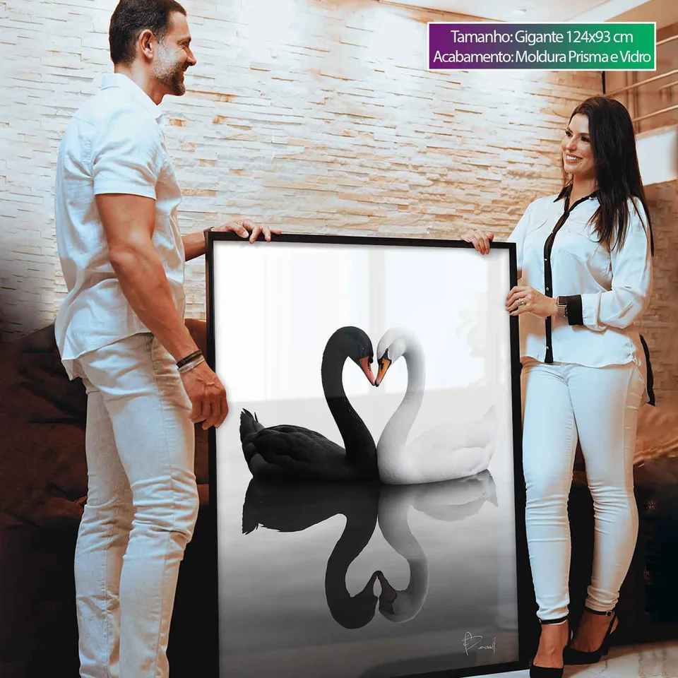 Quadro Cisnes Afetuosos — foto 8