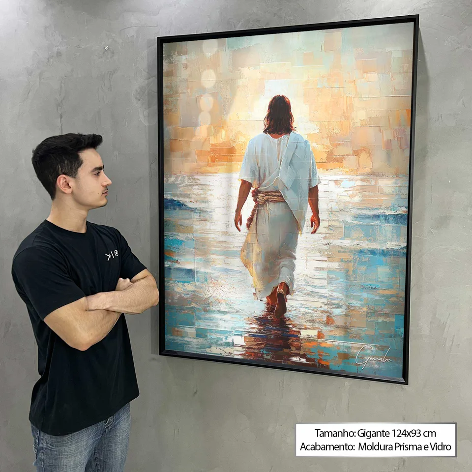 7074 Quadro Jesus Sobre as Águas Grid Art (10)