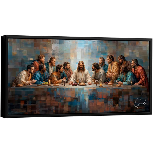 Quadro Abençoada Santa Ceia Grid Art