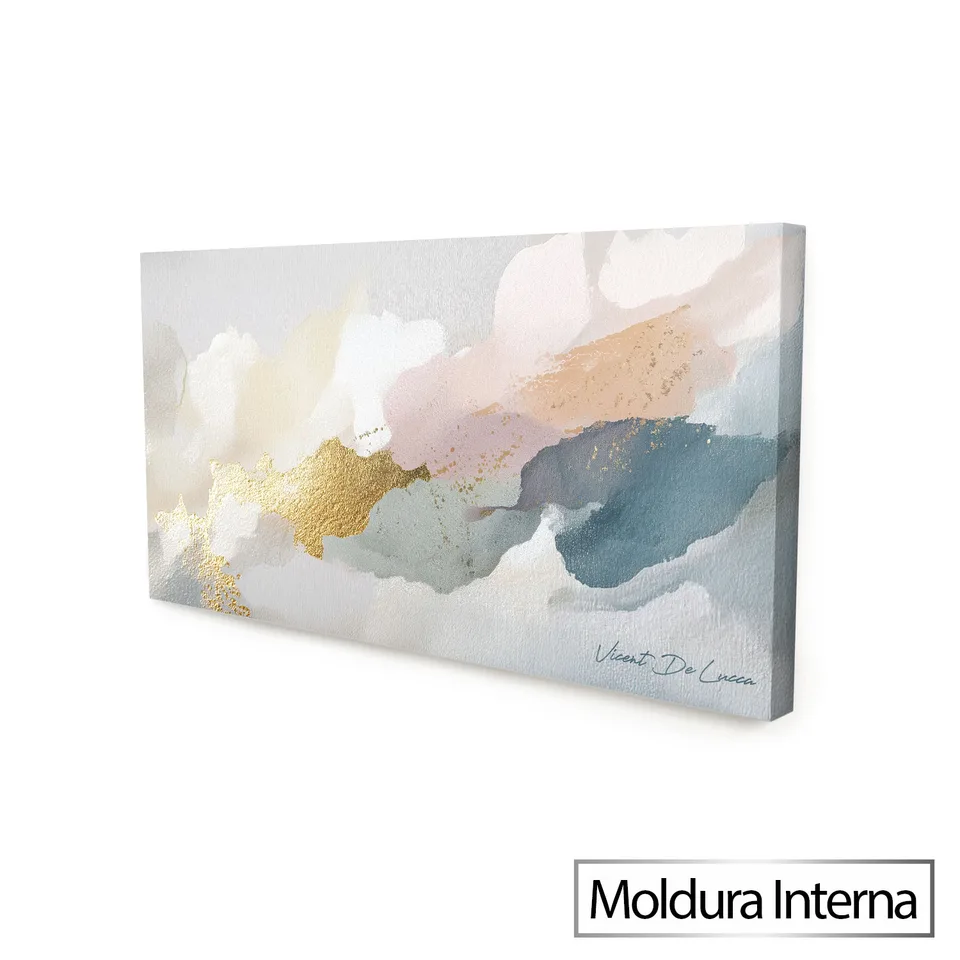 Quadro Abstrato Aura Suave com moldura interna