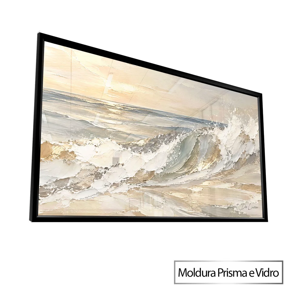 Quadro Abstrato BackWish com moldura Prisma e vidro