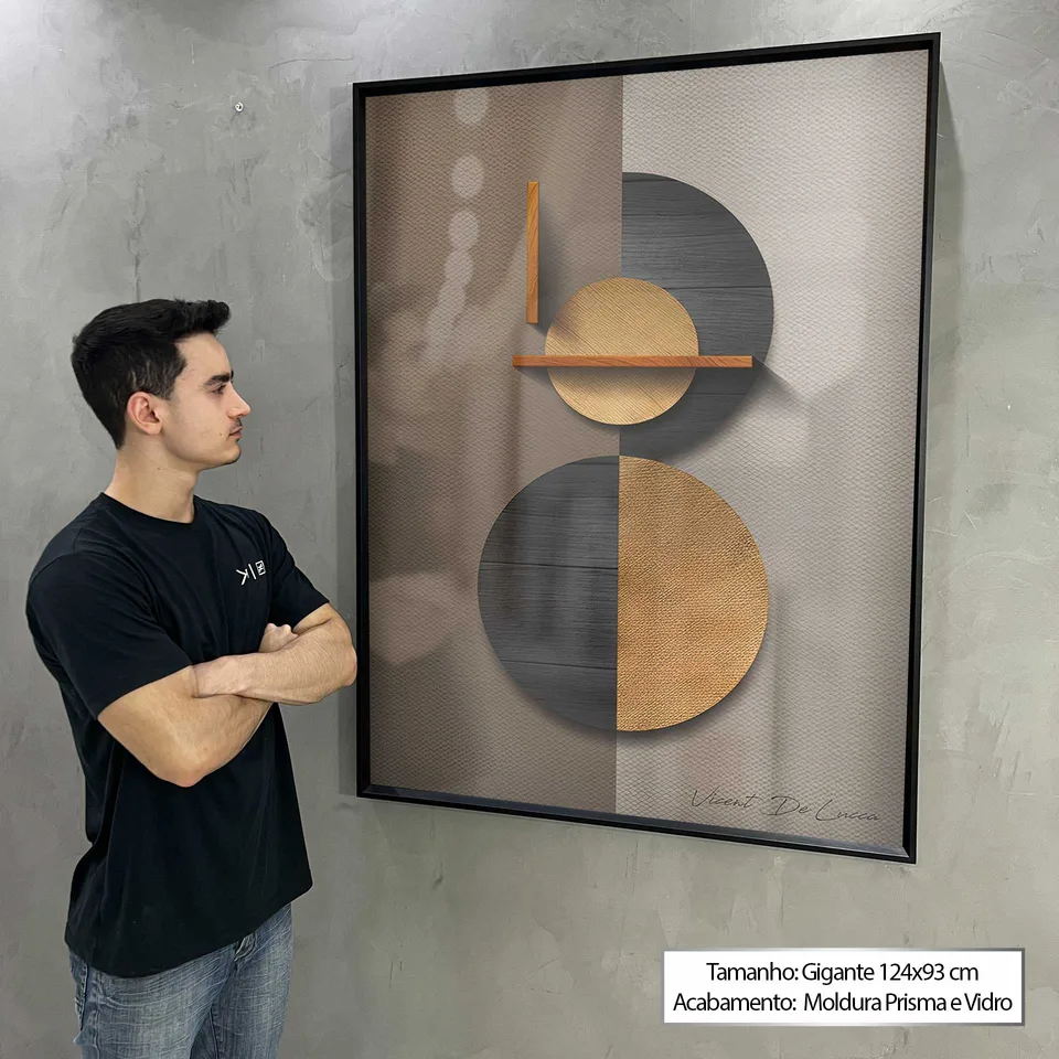 Quadro Abstrato Deviante - Coleção Amadeirado — foto 6