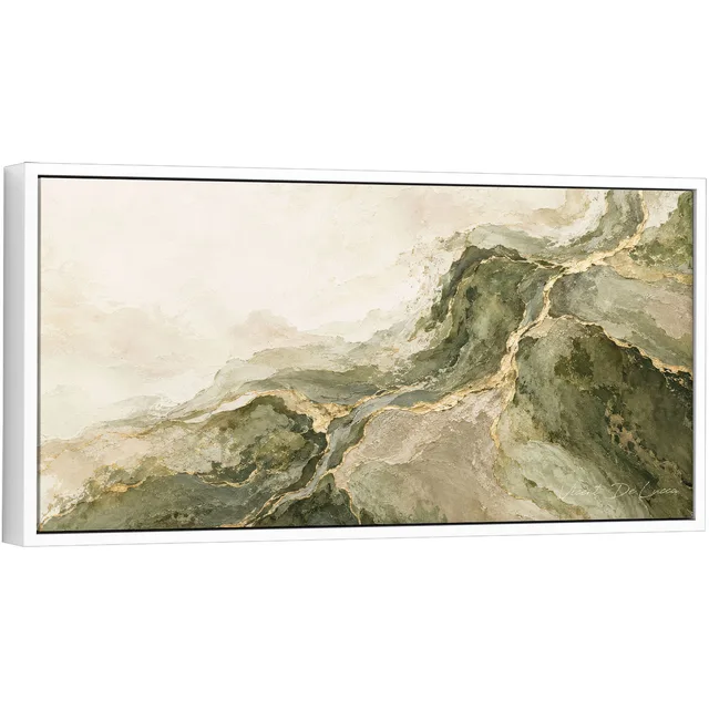 Quadro Abstrato Fluidez Esmeralda