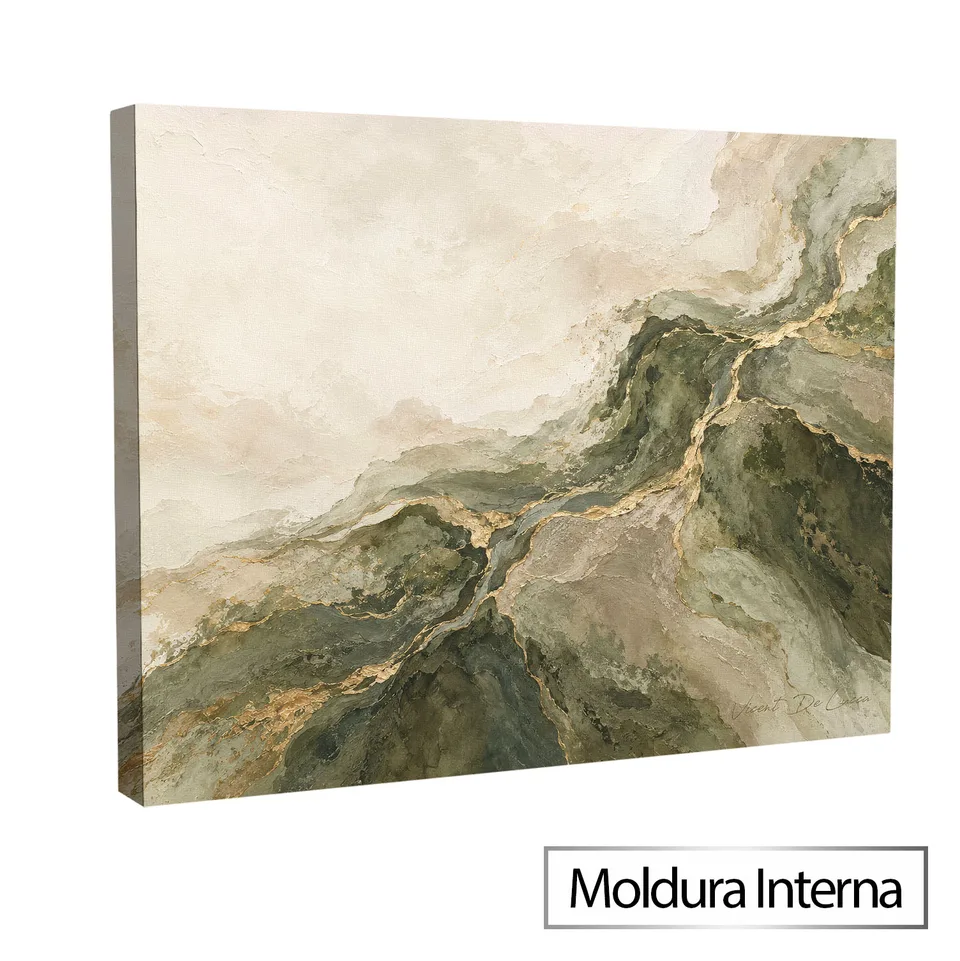 Quadro Abstrato Fluidez Esmeralda — foto 8