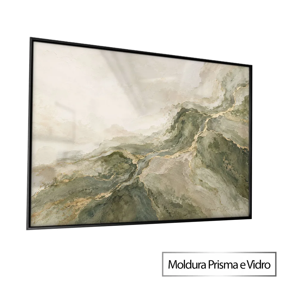 Quadro Abstrato Fluidez Esmeralda — foto 9