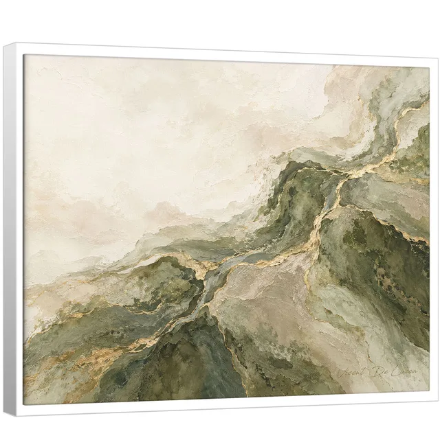 Quadro Abstrato Fluidez Esmeralda
