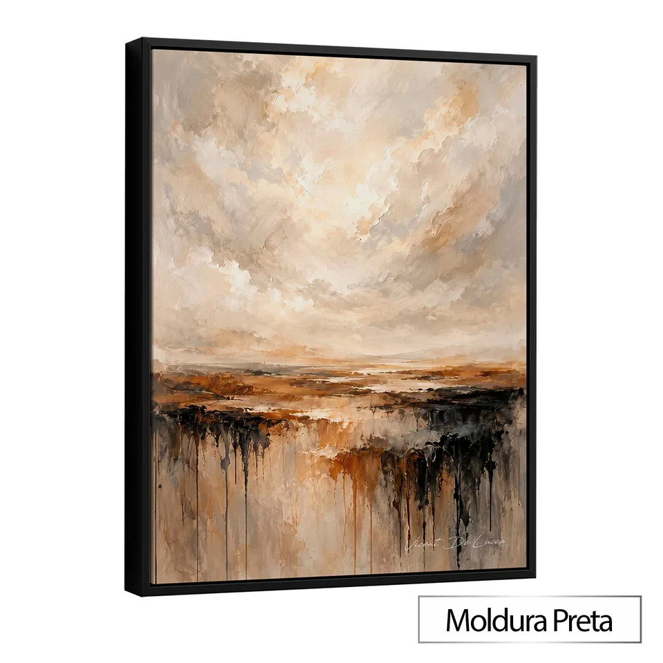 Quadro Abstrato Horizonte Terracota — foto 5