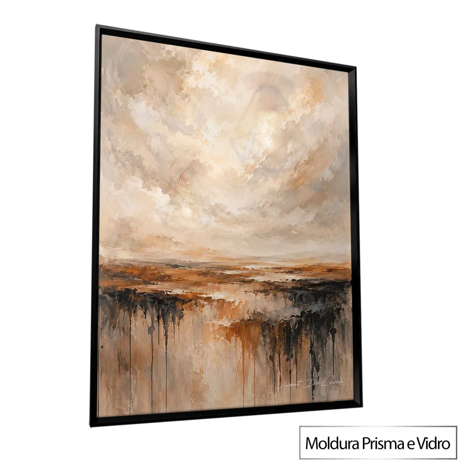 Quadro Abstrato Horizonte Terracota — foto 6