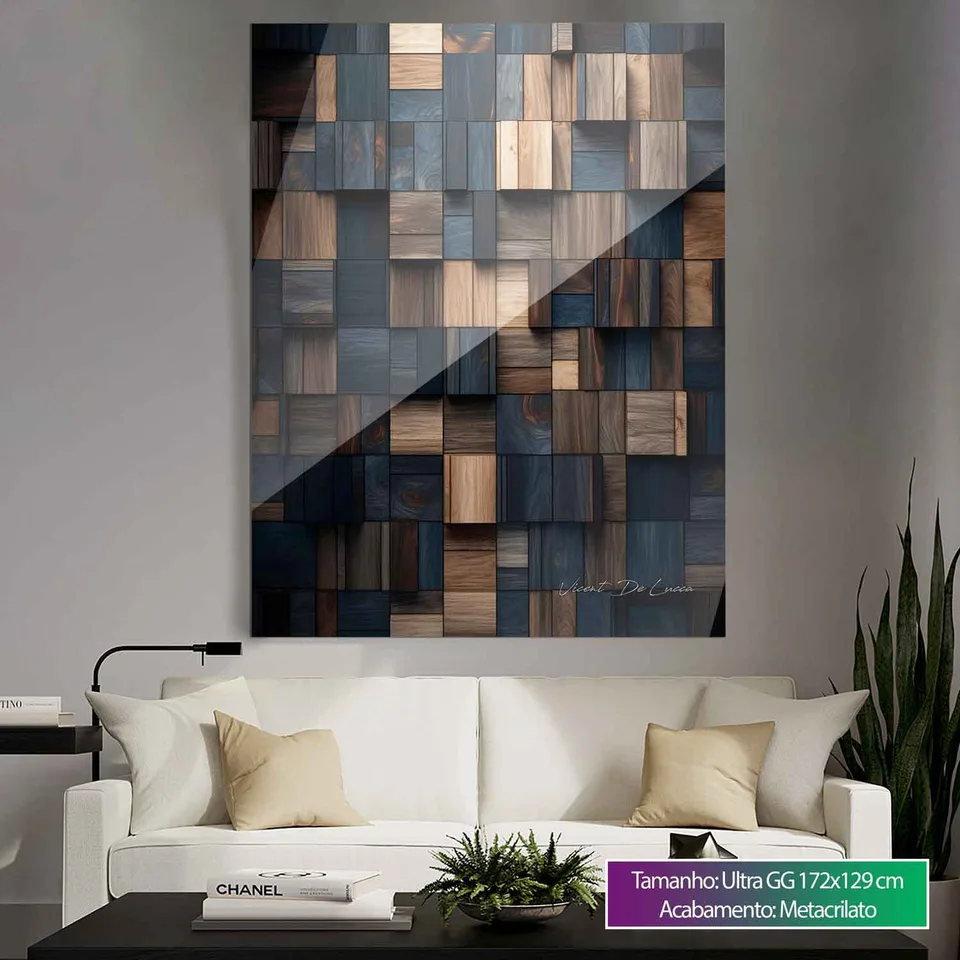 Quadro Abstrato Madeiras Harmoniosas, de Vicent de Lucca — foto 12