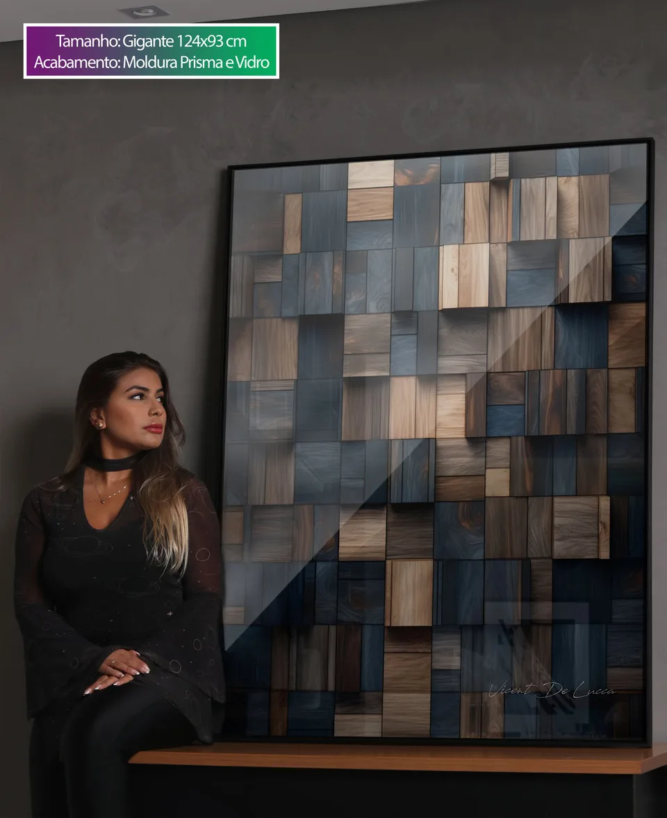 Quadro Abstrato Madeiras Harmoniosas, de Vicent de Lucca — foto 4