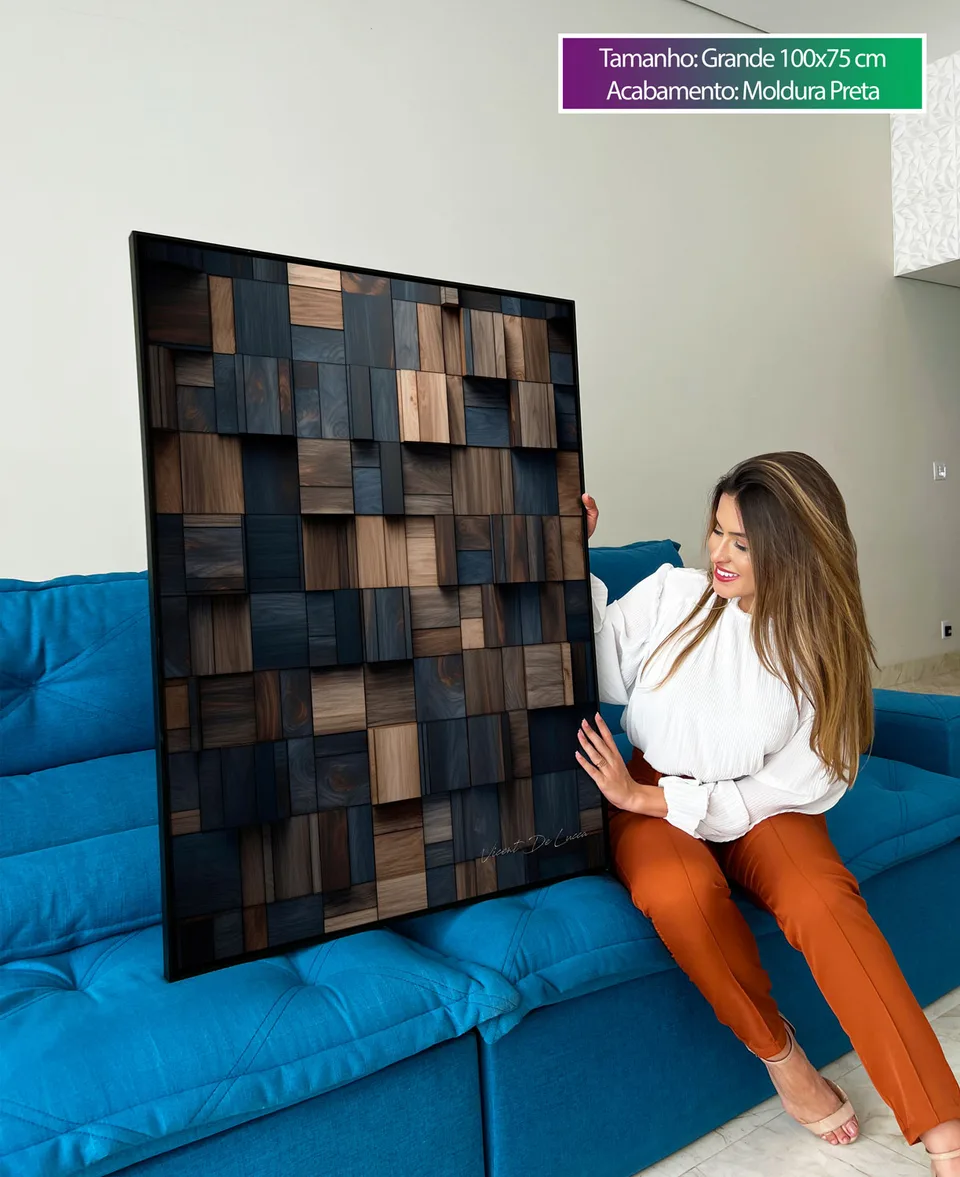 Quadro Abstrato Madeiras Harmoniosas, de Vicent de Lucca — foto 5